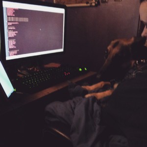 Bonus: paw programming with my dog.